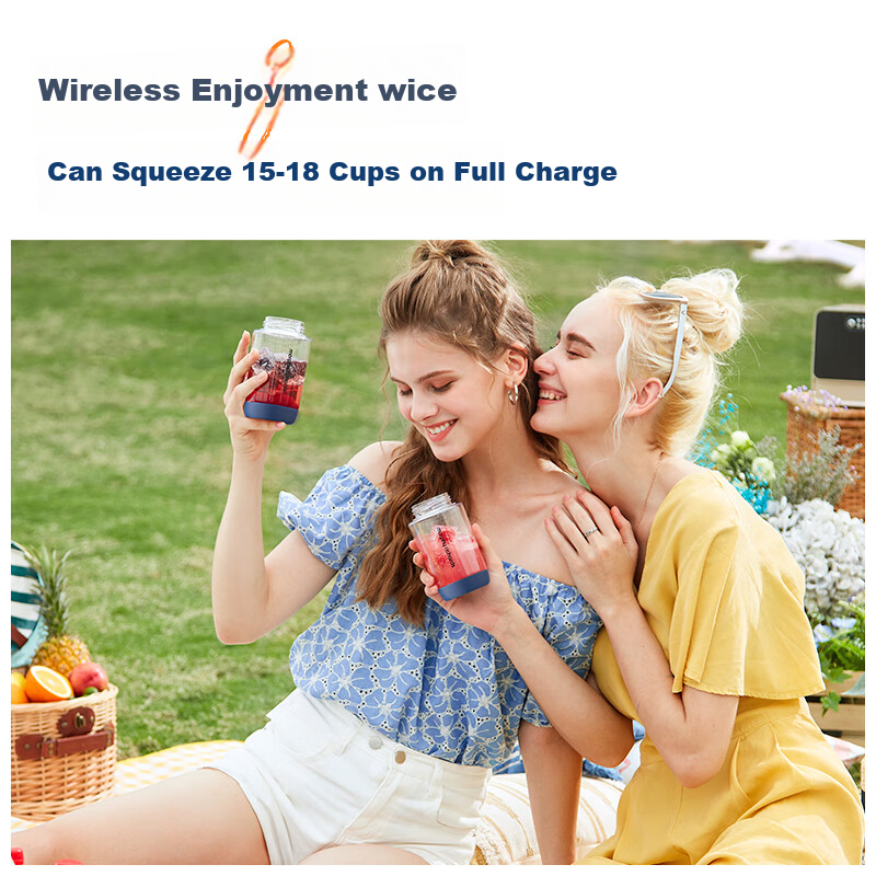 Morphyrichards Juicer, Portable Travel Cup, Wireless Charging Juicing Cup, Handh...