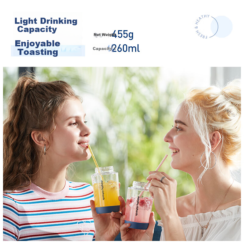 Morphyrichards Juicer, Portable Travel Cup, Wireless Charging Juicing Cup, Handh...