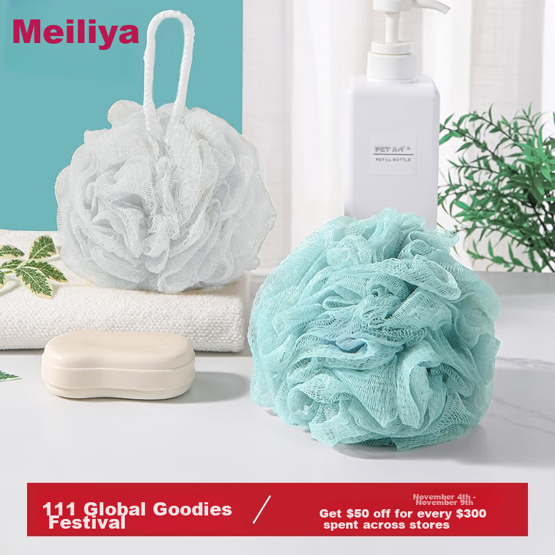 Meiliya Bath Sponge [Large Size], Bath Scrubber, Back Scrubber, Adult Bubble Too...