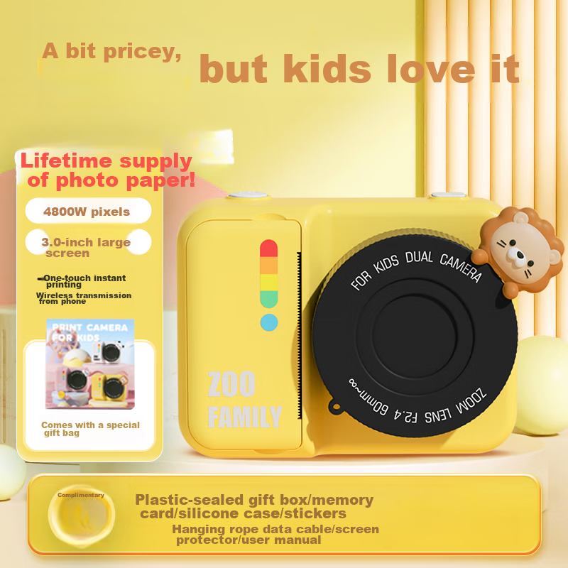 Mengduofu Children's Day Gift Instant Camera with Printable Photos, Colorful Toy...