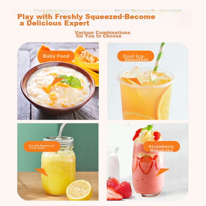 Midea [National Subsidy] Juicer Blender with Three Cups, Multifunctional Grinder...