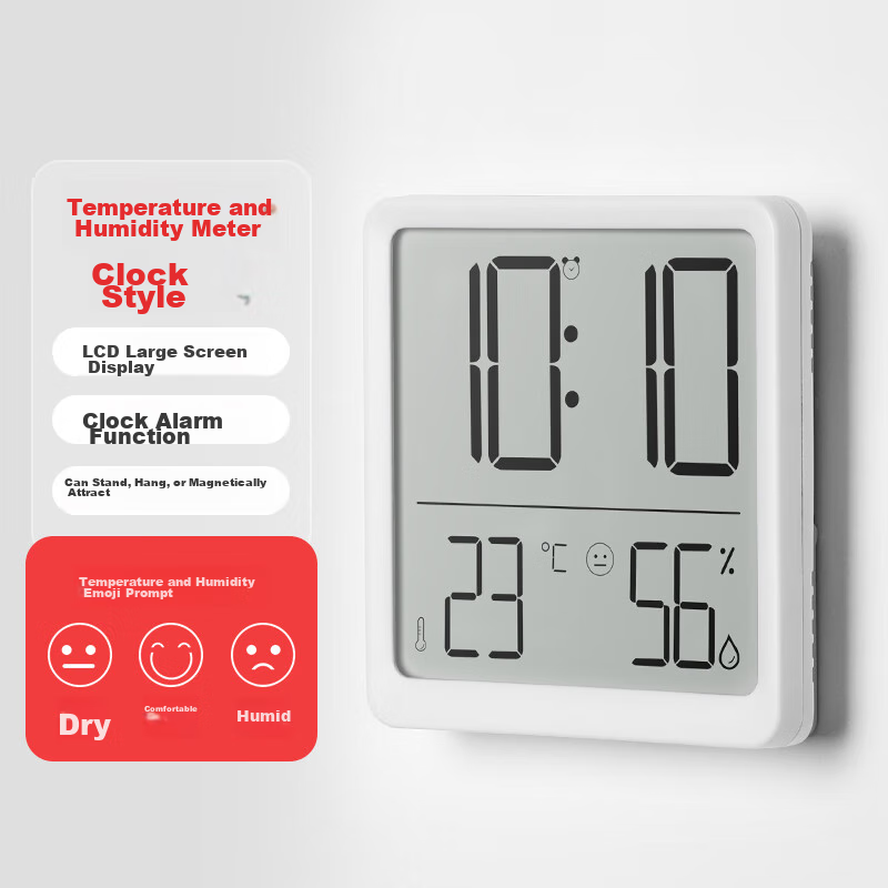 Compas Thermometer And Hygrometer, Indoor Alarm Clock, Temperature Gauge, Baby R...