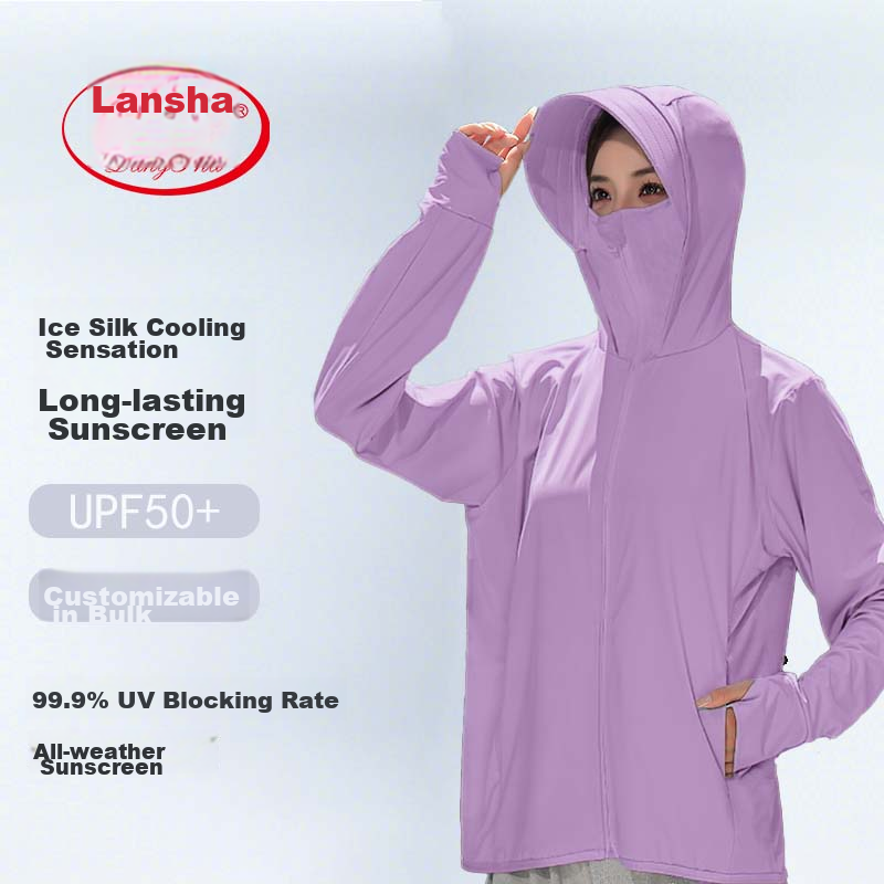 LangSha Sun Protection Clothing for Women, Ice Silk Spring And Summer UV Protect...