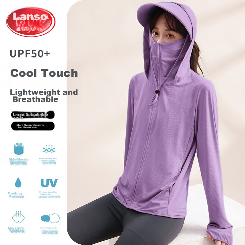 LangSha Sun Protection Clothing for Women, Ice Silk Spring And Summer UV Protect...