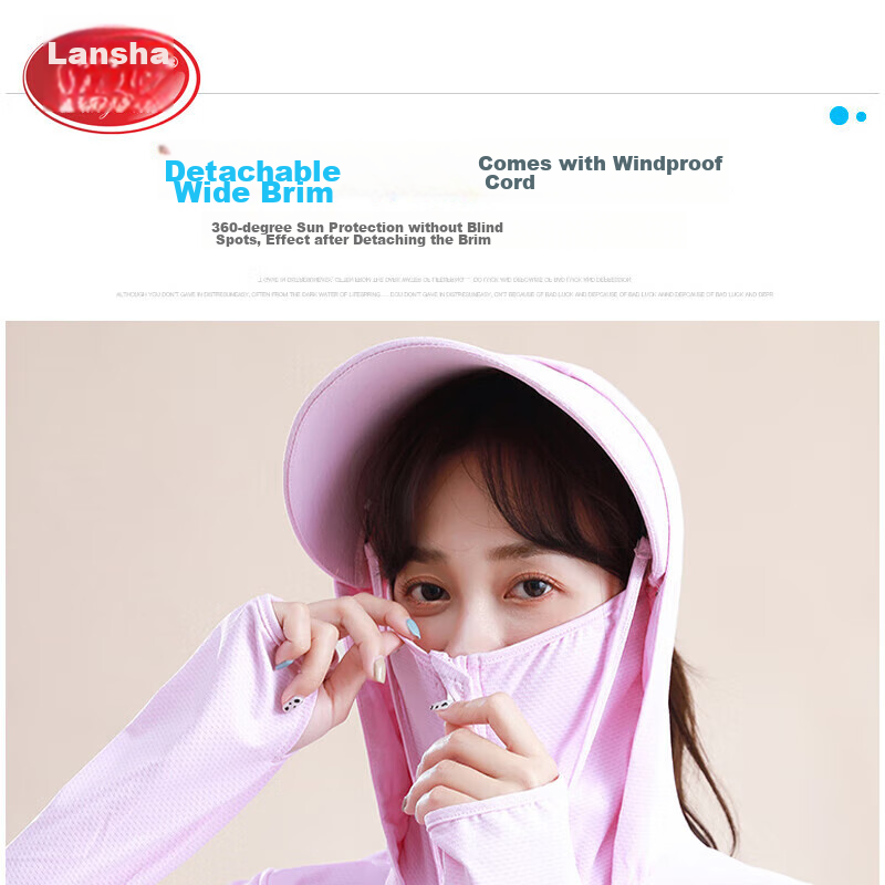 LangSha Sun Protection Clothing for Women, Ice Silk Spring And Summer UV Protect...