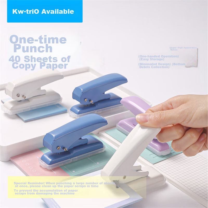 Keduyou 40-Page Single-Hole Punch Machine, Small Bank Card Puncher, Hole Puncher...