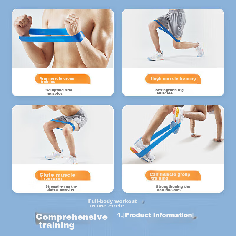 Li-Ning Elastic Band Leg Resistance Fitness Track And Field Ankle Latex Ring Min...