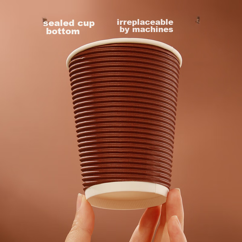 Youao Disposable Coffee Cups with Lids, Large Size, 30 Sets * 350ml, Double-Laye...