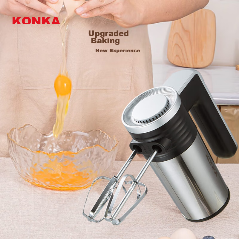 KONKA Electric Egg Beater, Household Hand Mixer, Cream Whipper Mini, Handheld Ba...