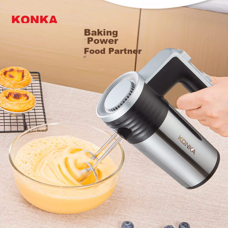 KONKA Electric Egg Beater, Household Hand Mixer, Cream Whipper Mini, Handheld Ba...