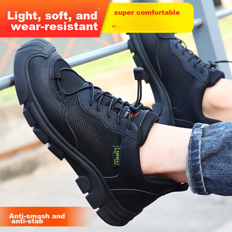 Jingtu Safety Shoes for Men, Steel Toe Cap, Puncture-Resistant, Wear-Resistant,...