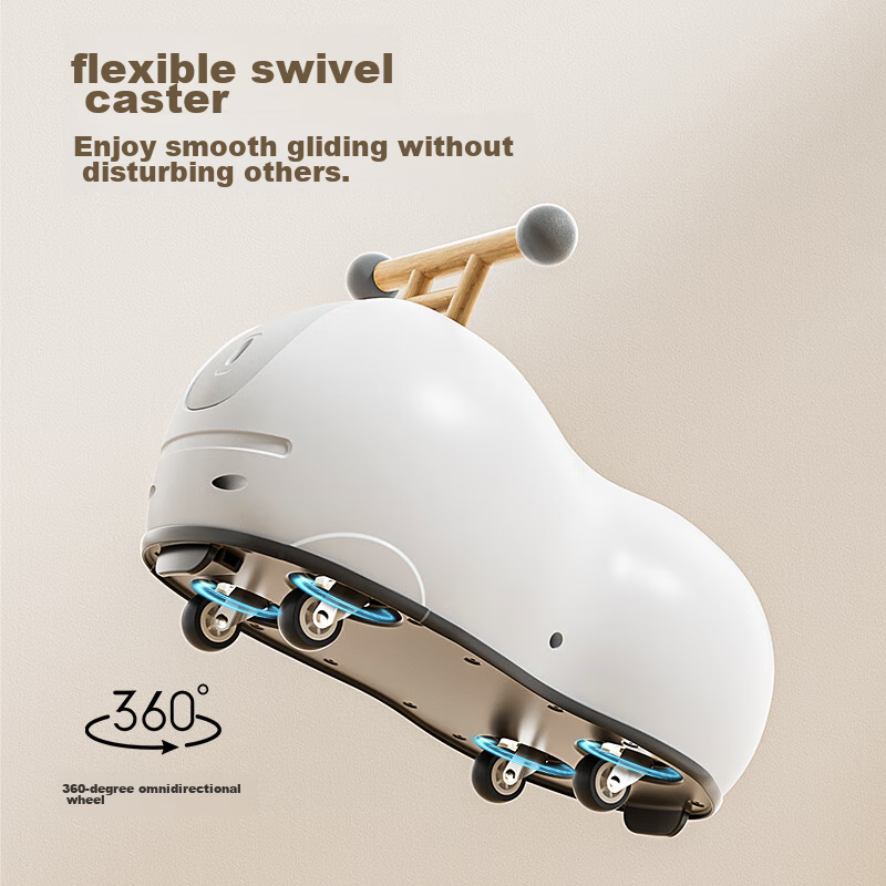 Lookbaby Peanut Twist Car for 1-3 Years Old, Anti-Rollover Rocking Car, Baby Sco...