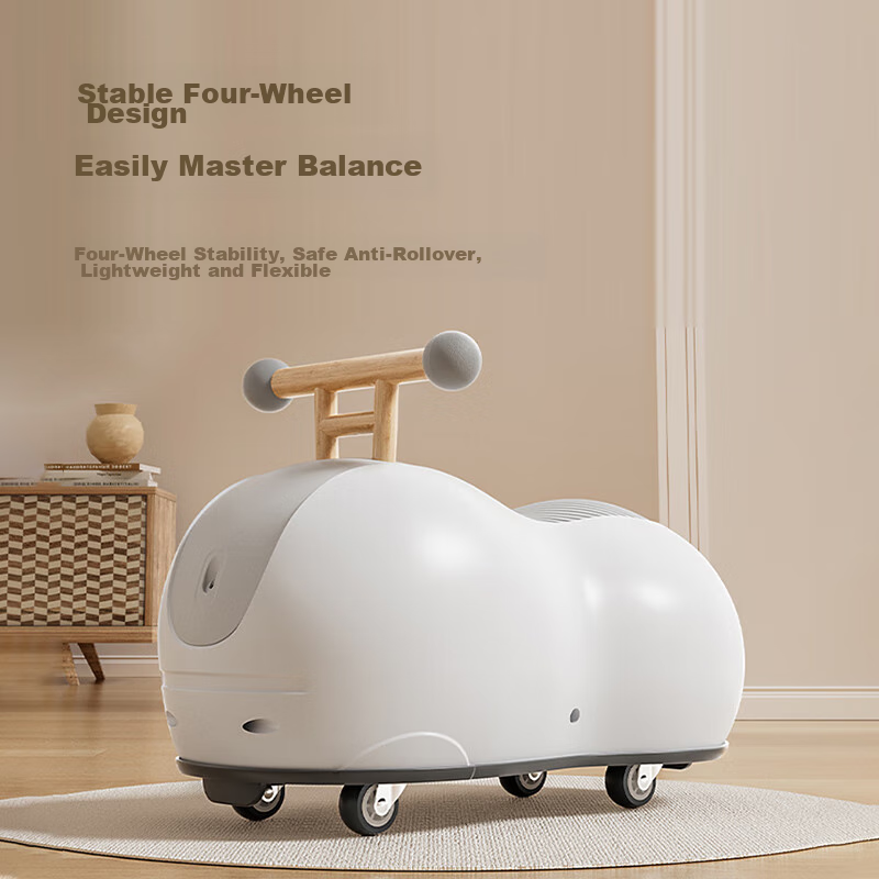 Lookbaby Peanut Twist Car for 1-3 Years Old, Anti-Rollover Rocking Car, Baby Sco...