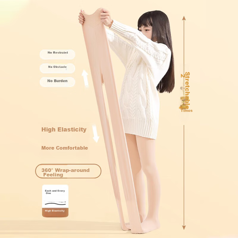 Langsha Children's Tights, Girls' Leggings, Spring And Autumn Thin Fleece, White...