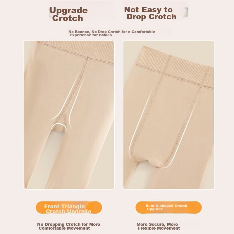 Langsha Children's Tights, Girls' Leggings, Spring And Autumn Thin Fleece, White...