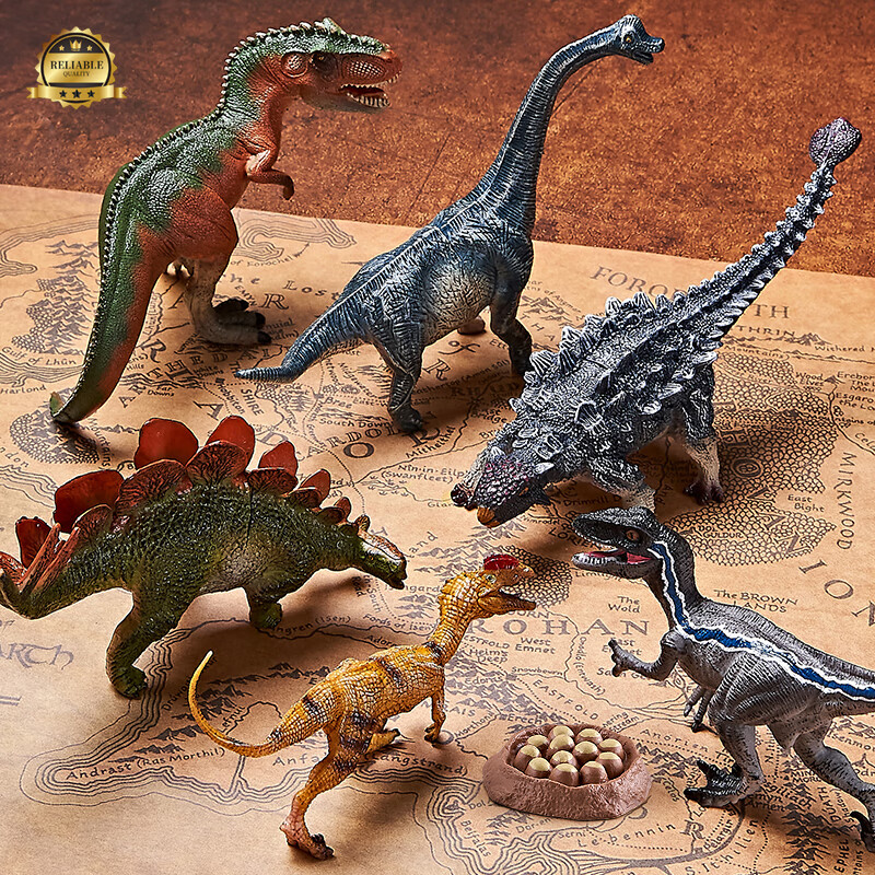 PALYFULHOME Dinosaur Toy Set for Boys Soft Rubber Children's Birthday New Year G...