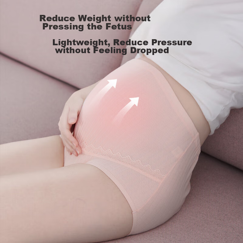 Jingqi (JOYNCLEON) Maternity Underwear, Pure Cotton, Adjustable High-Waist Belly...