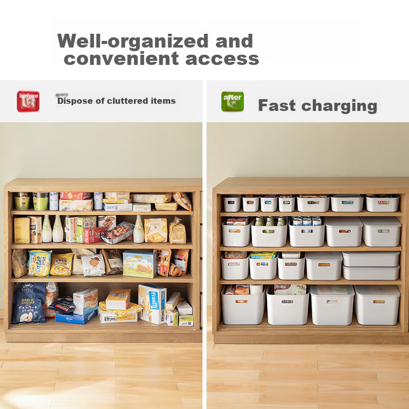 Lanjiaoluo Storage Box, Desktop Organizer, Makeup And Snack Storage Basket, Kitc...