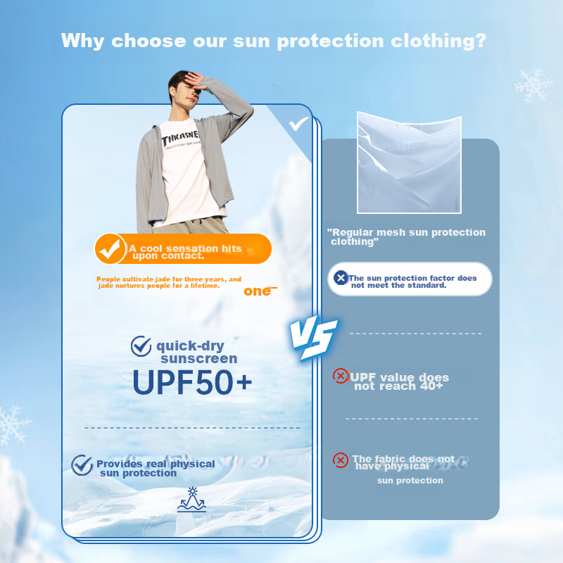 LangSha Sun Protection Clothing for Men And Women, Ice Silk Style, Spring And Su...