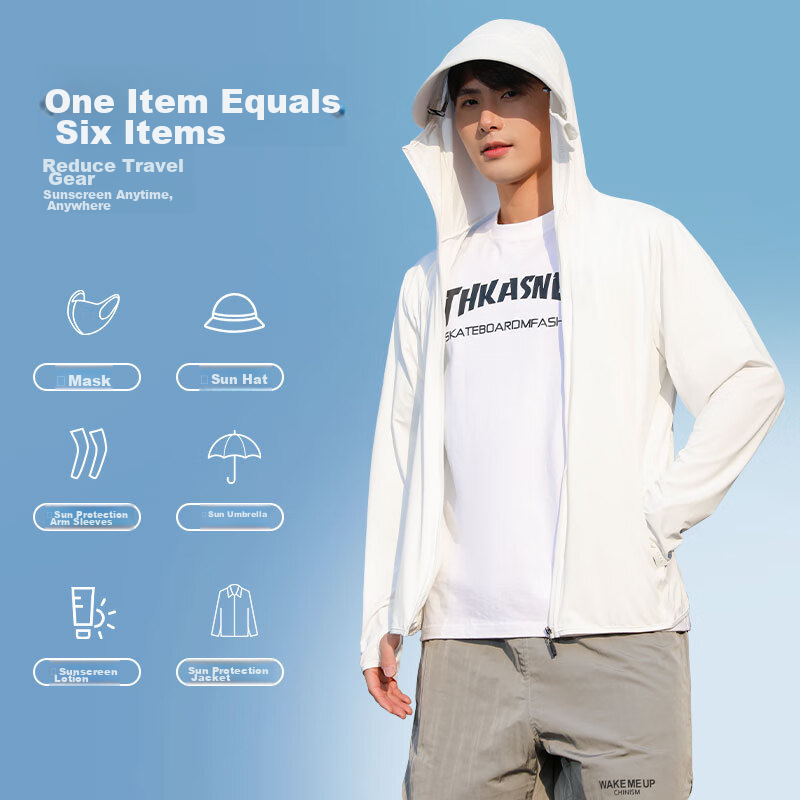 LangSha Sun Protection Clothing for Men And Women, Ice Silk Style, Spring And Su...