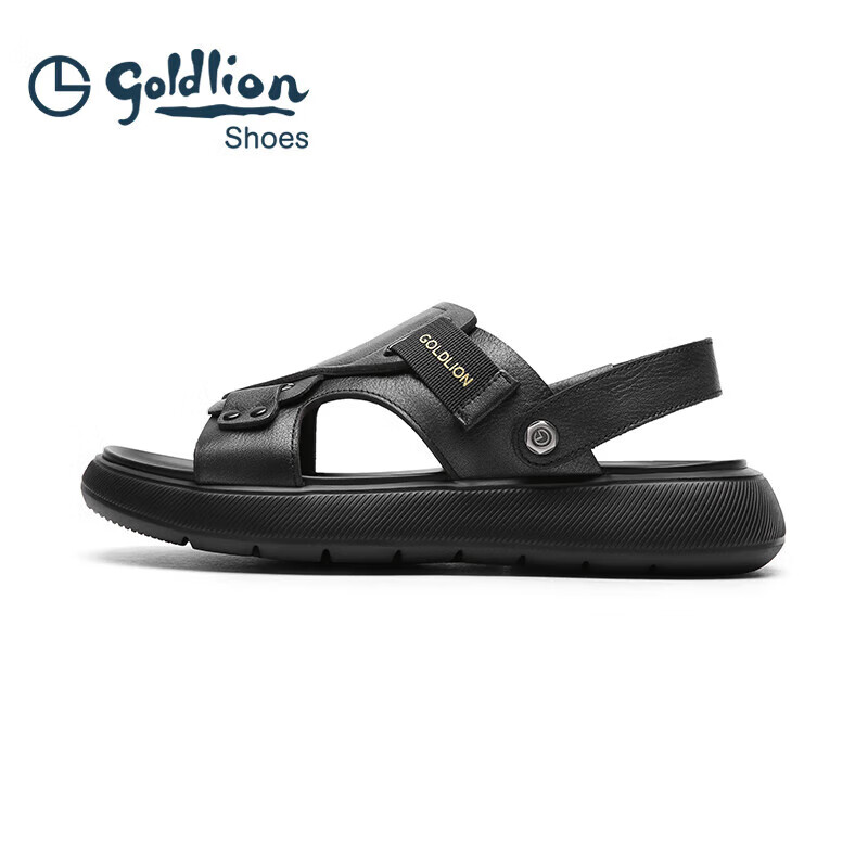 Goldlion Men's Sandals, Summer Lightweight And Soft, Dual-Use Outdoor Beach Leat...