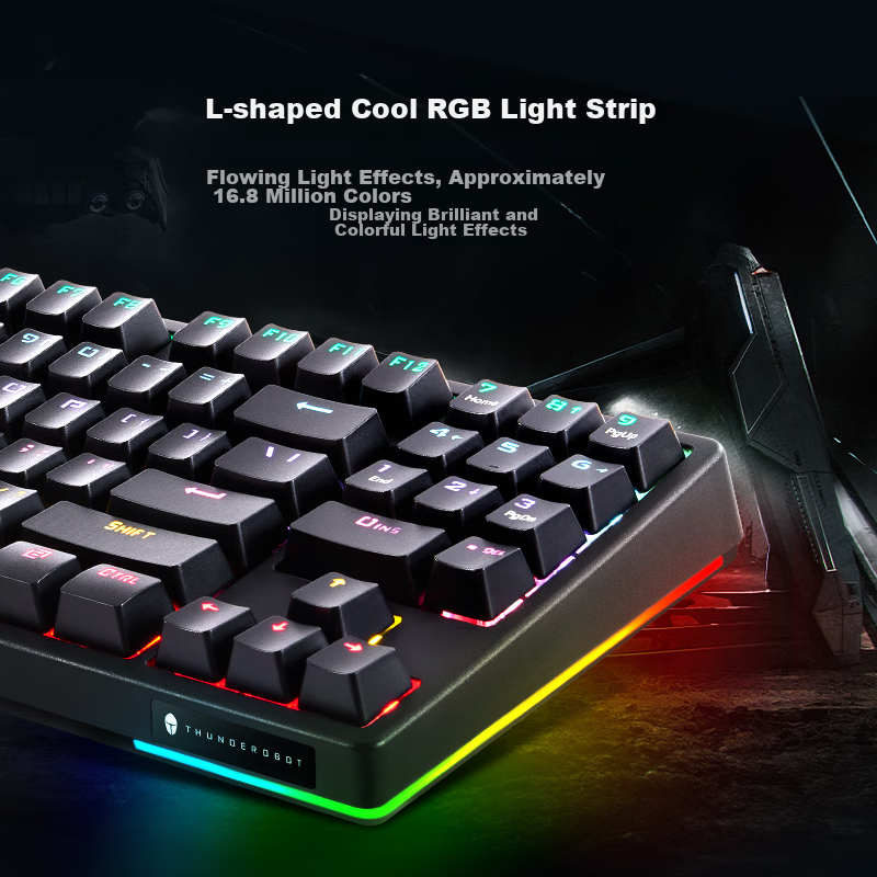 ThundeRobot Wired Gaming Mechanical Keyboard KG3089C Iridescent Edition, 89-Key...