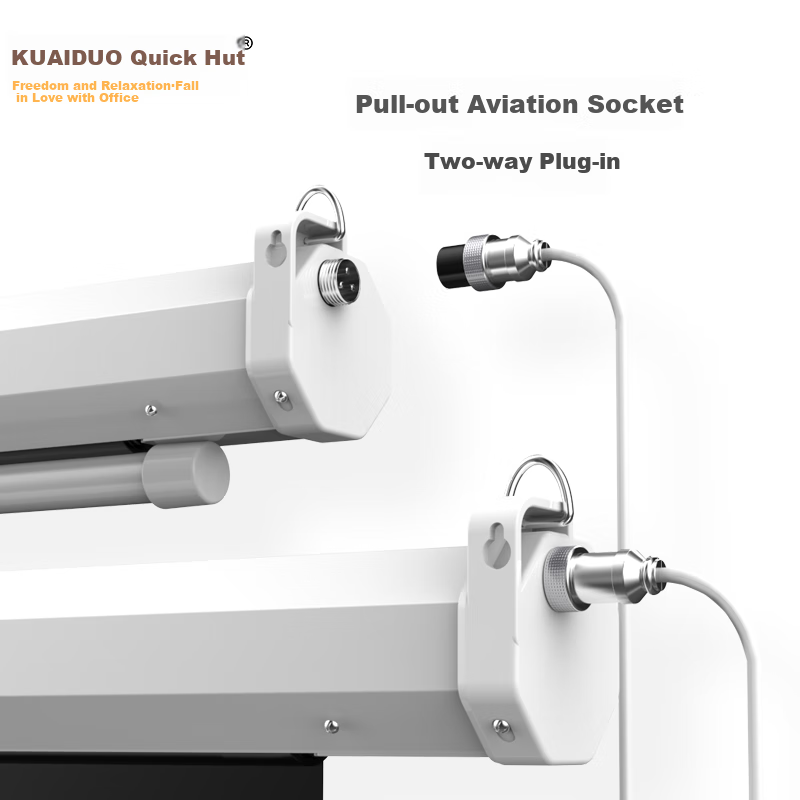 KUAIDUOXIAOWU Electric Motorized Projector Screen Aviation Dual Socket 84 Inch 1...