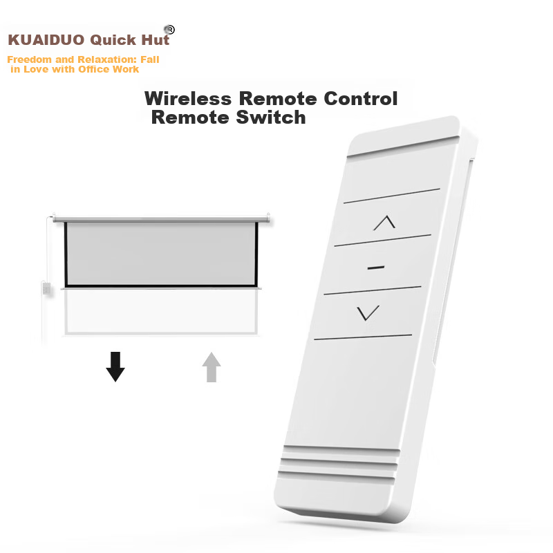 KUAIDUOXIAOWU Electric Motorized Projector Screen Aviation Dual Socket 84 Inch 1...