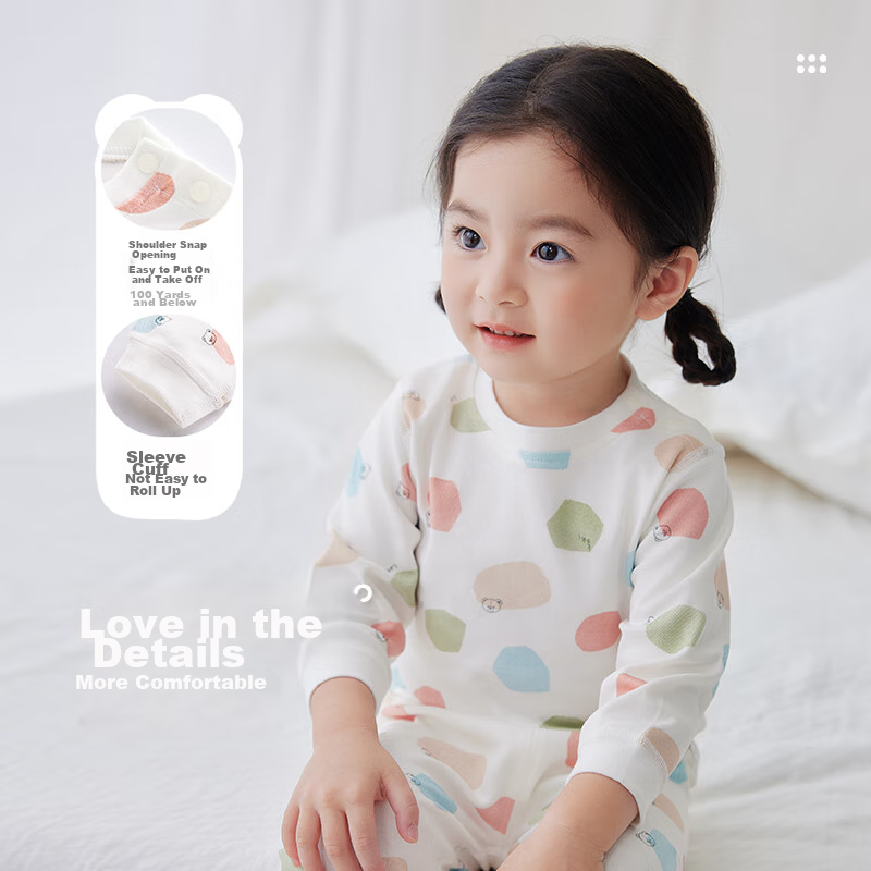 Labi Children's Underwear Set, Double-Sided Fabric, Boys And Girls Autumn Clothe...