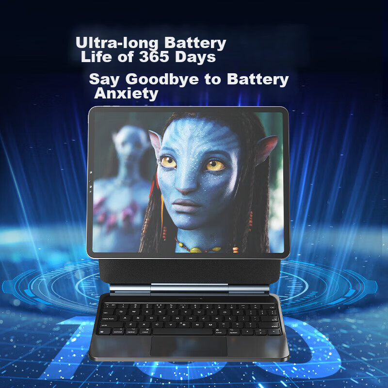 Kushida Compatible with IPad Air 7/6/5/4 Magic Keyboard, Solar-Powered Charging,...