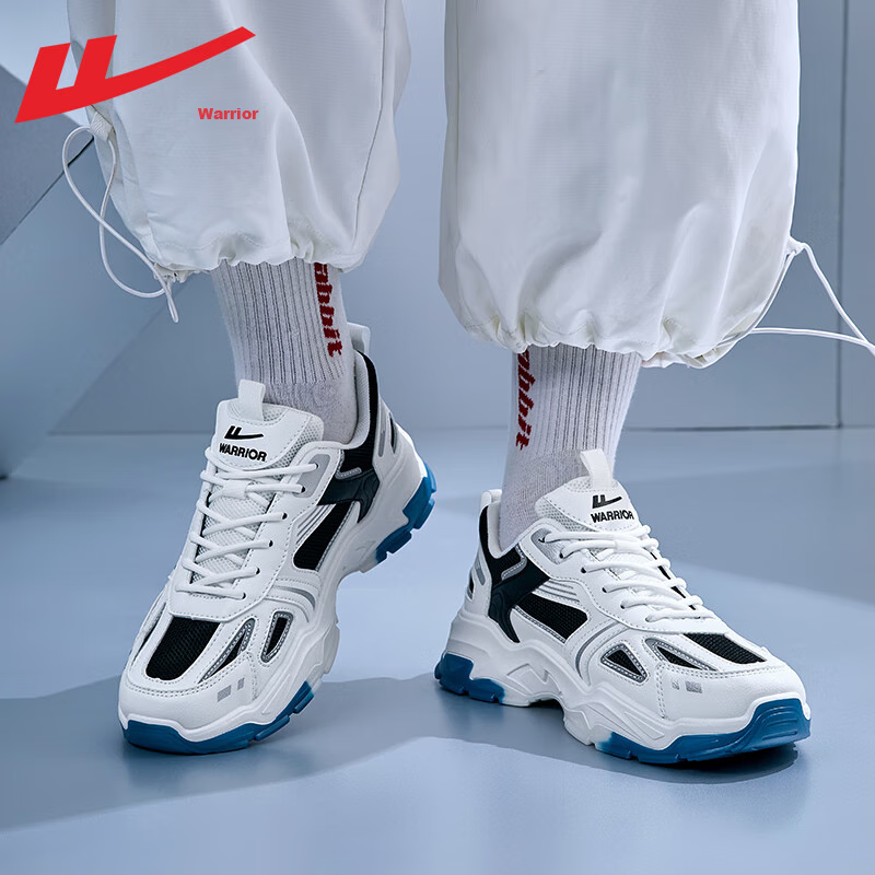 Warrior Warrior Sneakers for Men, Autumn And Winter Dad Shoes, Classic Thick-Sol...