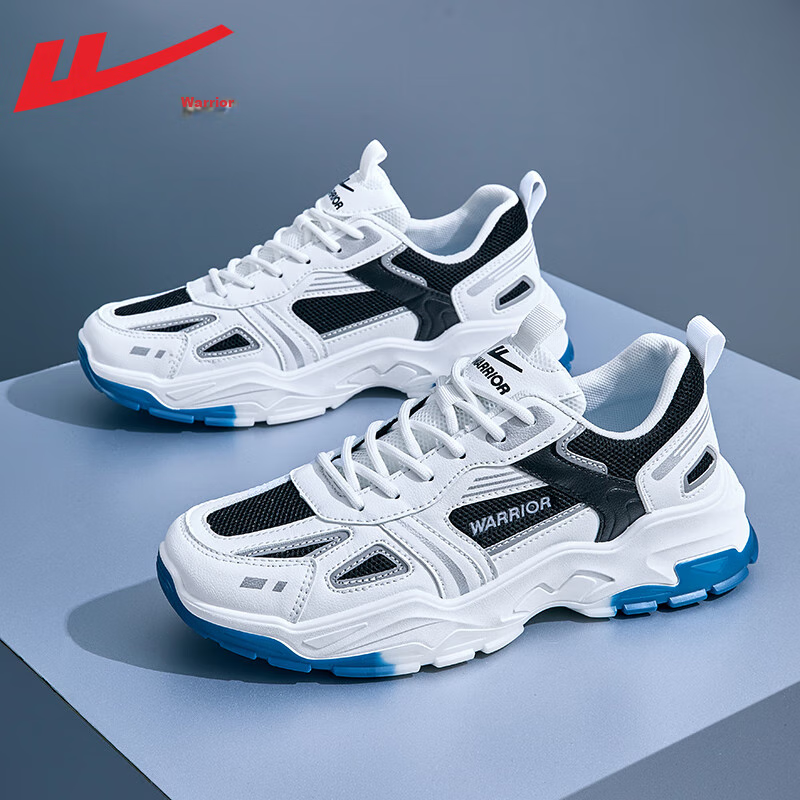 Warrior Warrior Sneakers for Men, Autumn And Winter Dad Shoes, Classic Thick-Sol...
