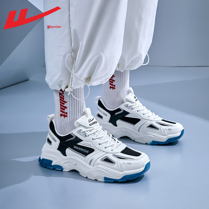 Warrior Warrior Sneakers for Men, Autumn And Winter Dad Shoes, Classic Thick-Sol...