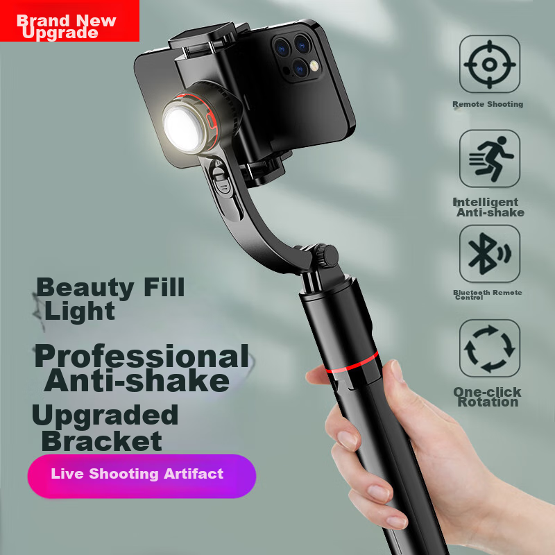 Selfieshow Smartphone Stabilizer, Extendable Selfie Stick, Travel Anti-Shake Tri...