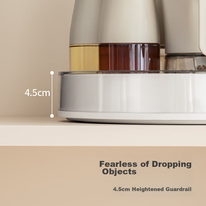 Lazy Corner Rotating Spice Rack Kitchen Storage Rack Seasoning Tray Multi-functi...