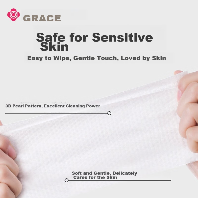 Grace Disposable Facial Cleansing Wipes, Soft Tissues for Home And Travel, Porta...