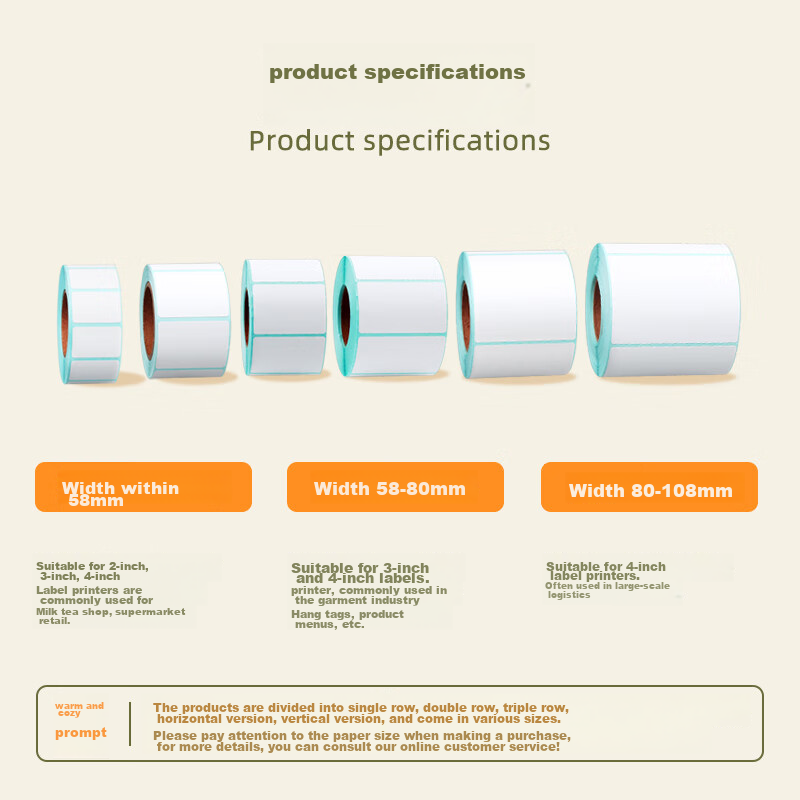 Laiteli 100*50*960 Sheets*1 Roll, Triple-Protection Thermal Label Printing Paper...