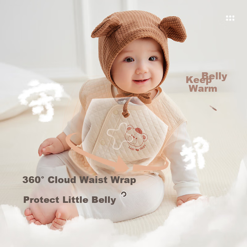 Labi Children's Vest, Full-Open Baby Vest, Spring And Autumn, for Boys And Girls...