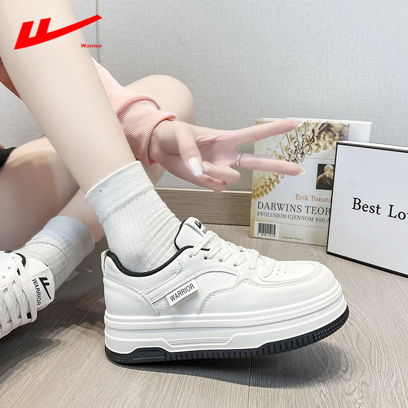 Huili Women's Shoes, Spring Thick-Soled Heightening White Sneakers, Versatile St...