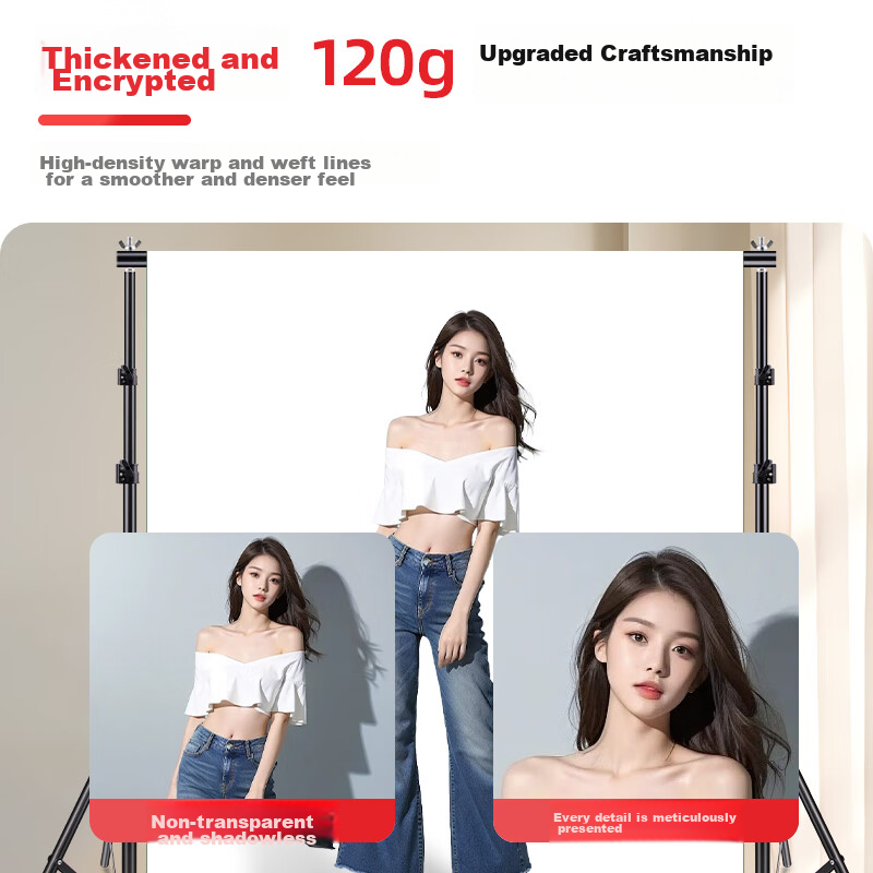 LATZZ 1.6*2 Meter White Background Cloth, Photography Backdrop, Chroma Key Cloth...