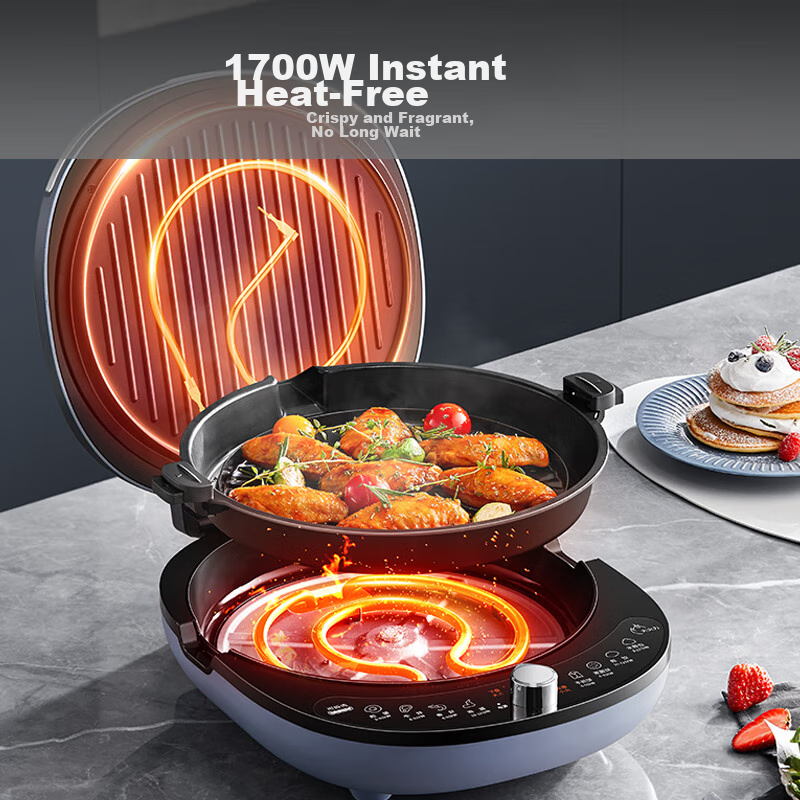 Joyoung Electric Griddle Sandwich Maker Breakfast Machine with Double Heating Ci...