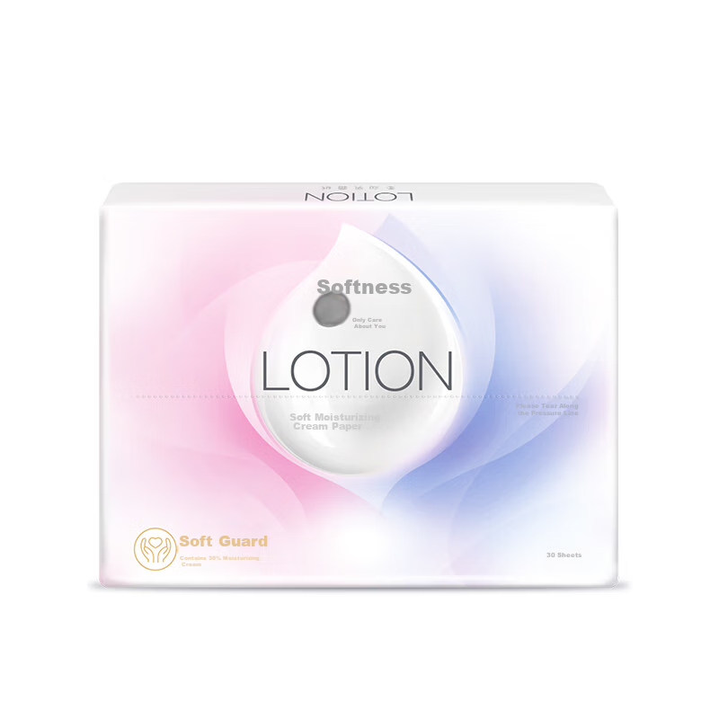 Jierou Lotion Moisturizing Facial Tissues, 3-Ply, 30 Sheets*30 Packs, Portable,...