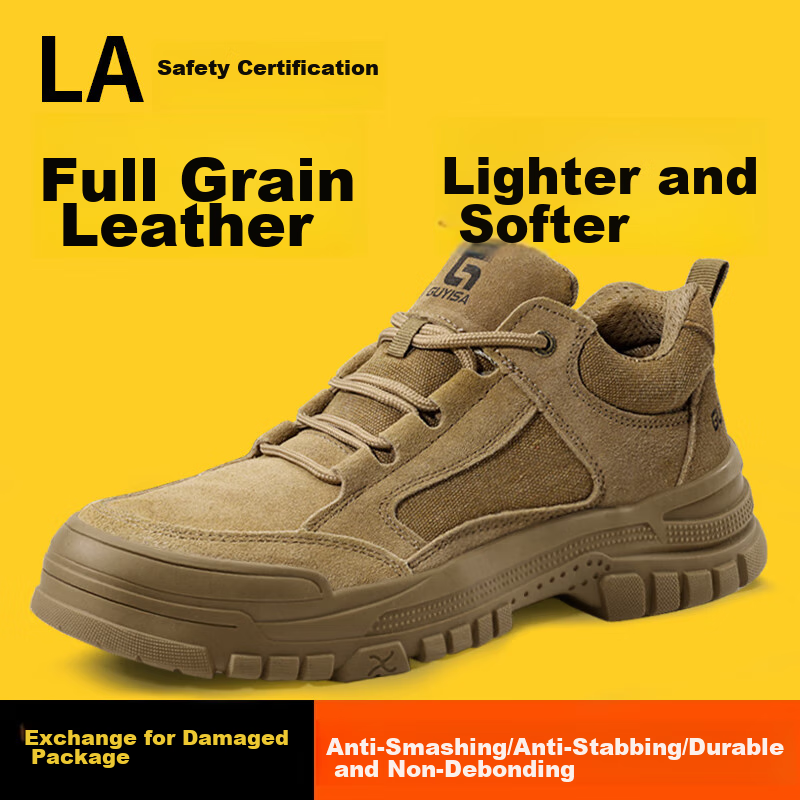 JUNBU Safety Shoes for Men with Steel Toe Cap, Anti-Smashing, Anti-Puncture, Bre...