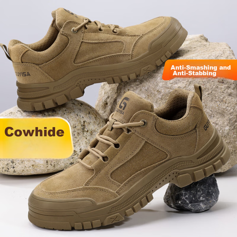 JUNBU Safety Shoes for Men with Steel Toe Cap, Anti-Smashing, Anti-Puncture, Bre...