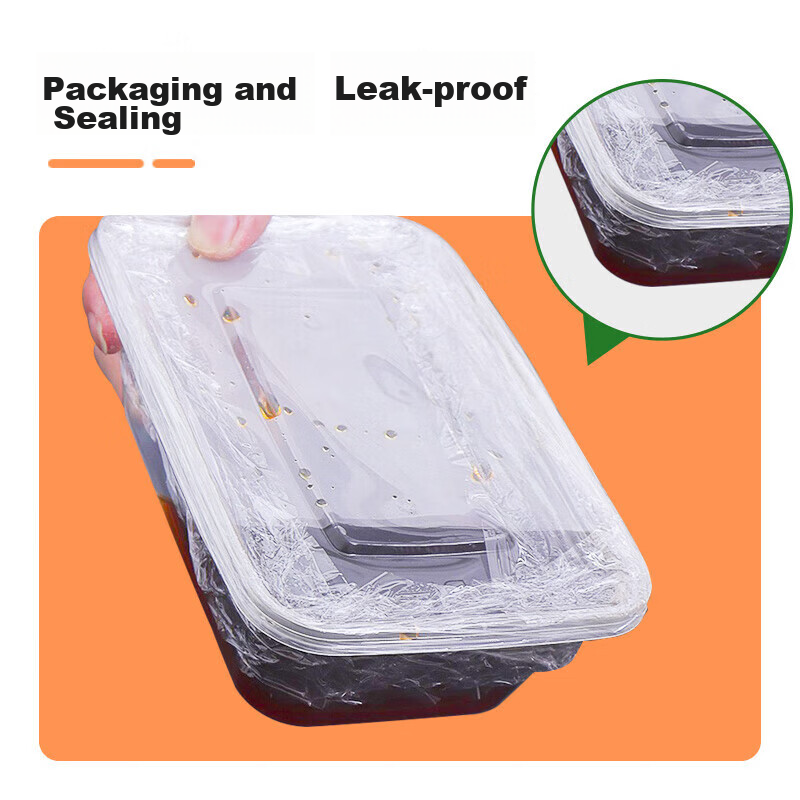Huibaili Disposable Cling Film, Takeout Packaging Film, Food Container Sealing F...