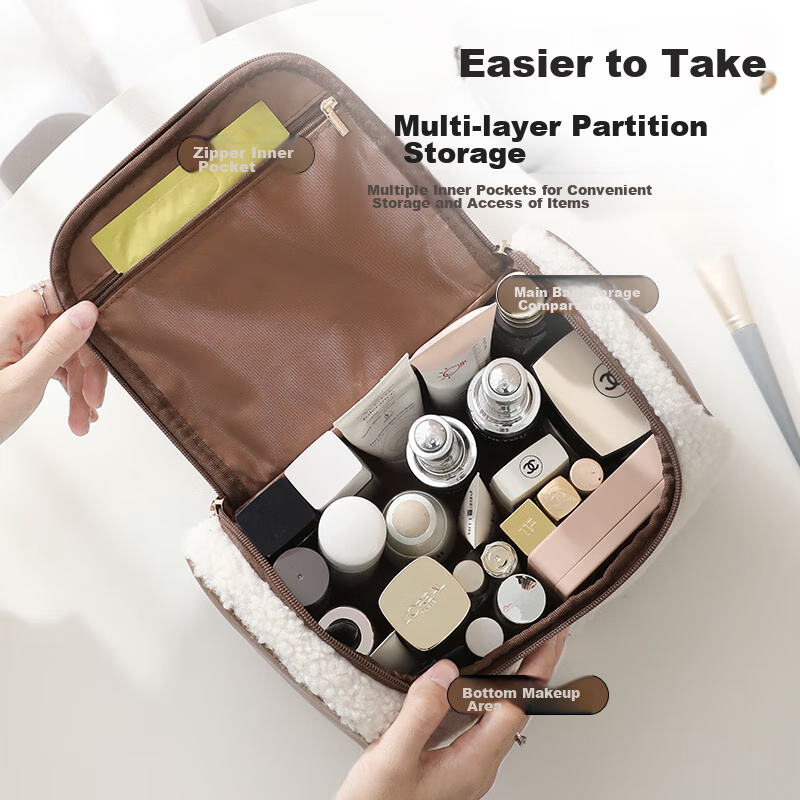 Lively Travel Cosmetic Bag, Large Capacity, Portable for Women, 2023 Toiletry An...