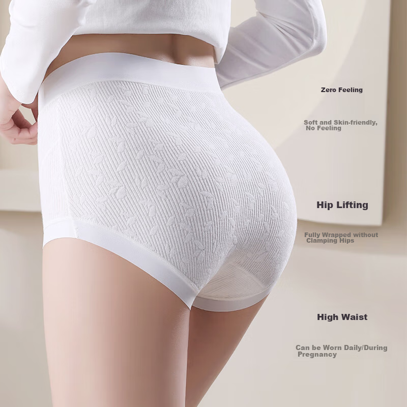 Langsha Maternity Underwear for Women, High-Waisted, Belly Support, Cotton 7A An...
