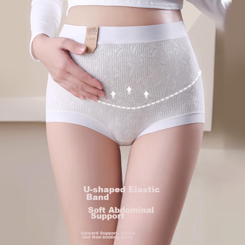 Langsha Maternity Underwear for Women, High-Waisted, Belly Support, Cotton 7A An...