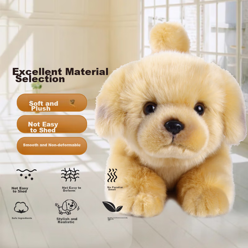 Kemait Gold Retriever Plush Toy Doll Stuffed Animal Pillow Valentine's Day New Y...