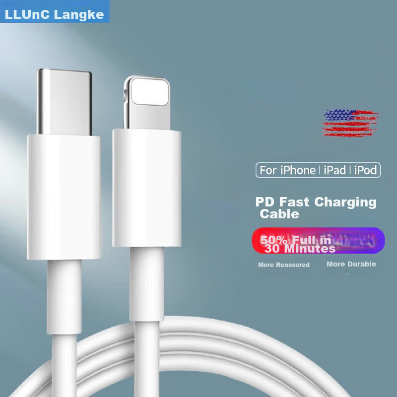 Langke, Apple PD Fast Charging Cable, 20W Universal, for IPhone 14/13/12 Pro/11/...